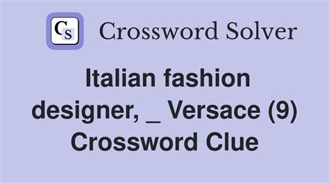 designer versace crossword|designer versace crossword answer.